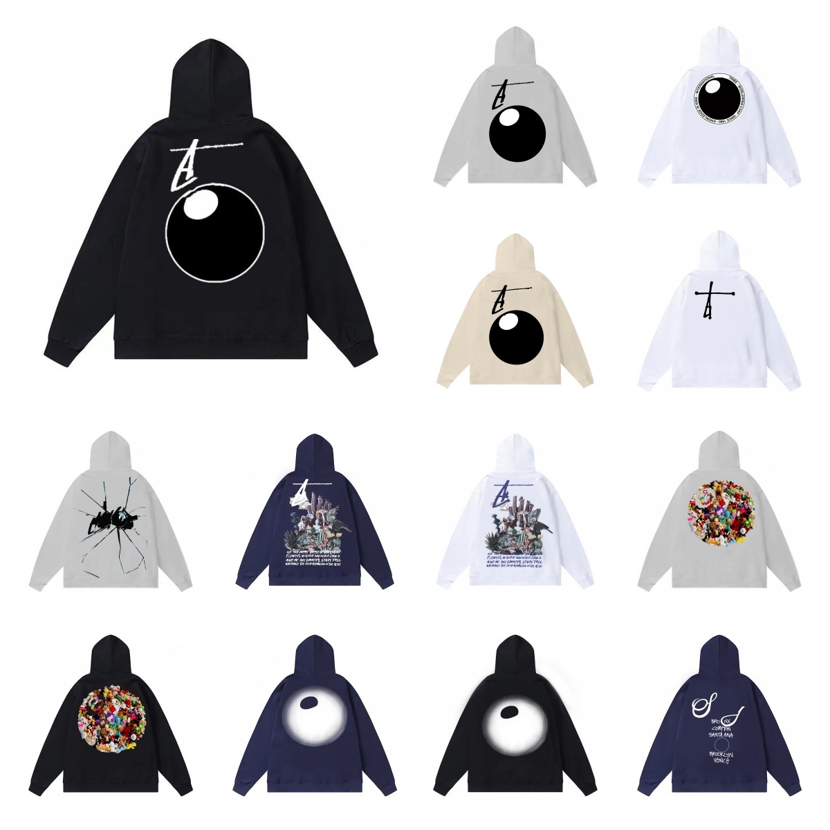 Designer Mens Hoody Sweatshirts women Letter Men's Brand Wild High Street Casual American Loose Couple Hooded Sweater Hoodie Coat Clothes size S-XL