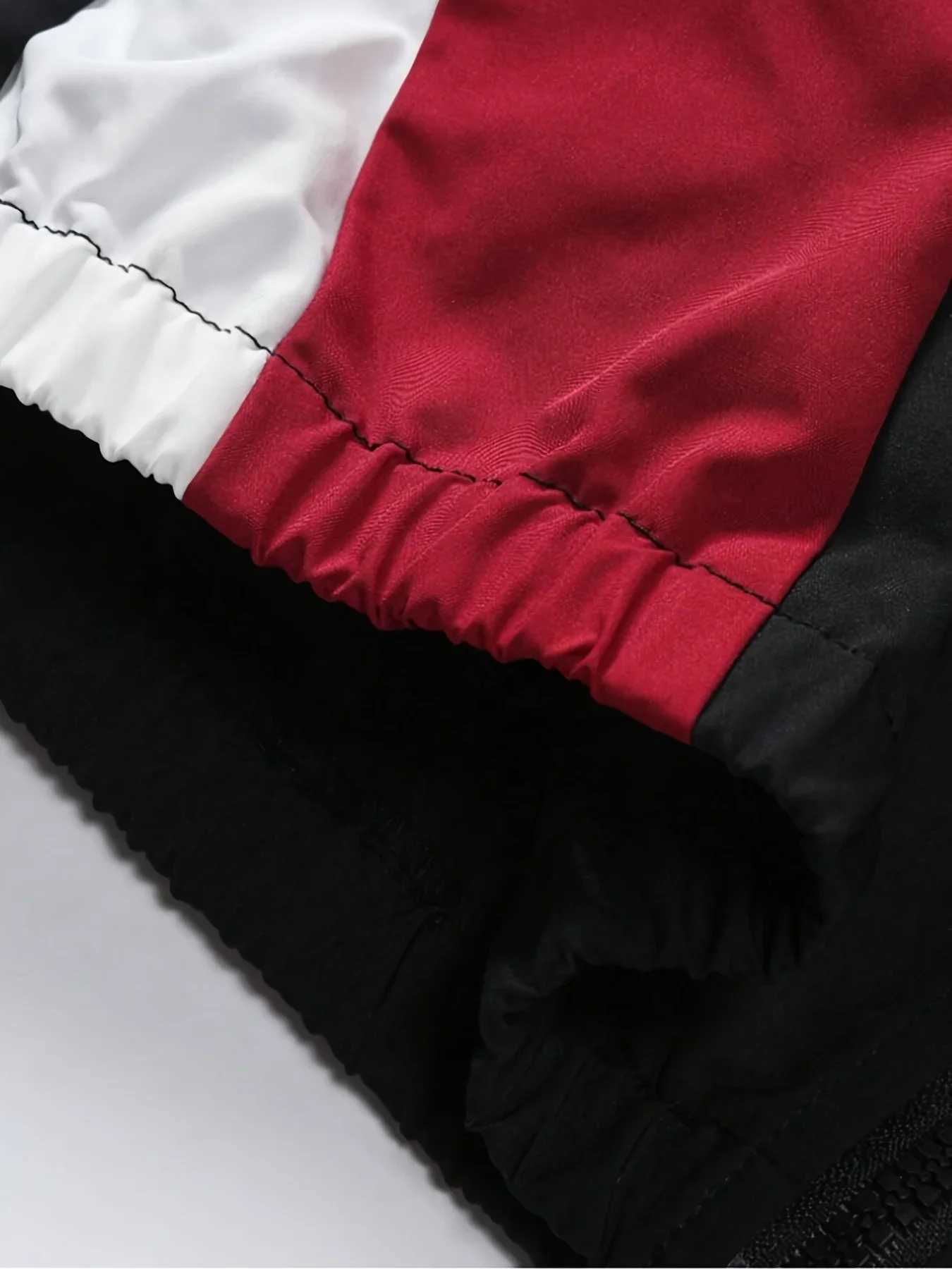 Mens Color-Blocked Jacket Lightweight Casual Travel Windproof and Wear-Resistant High-Quality Fabric Boyfriend Gift W250809