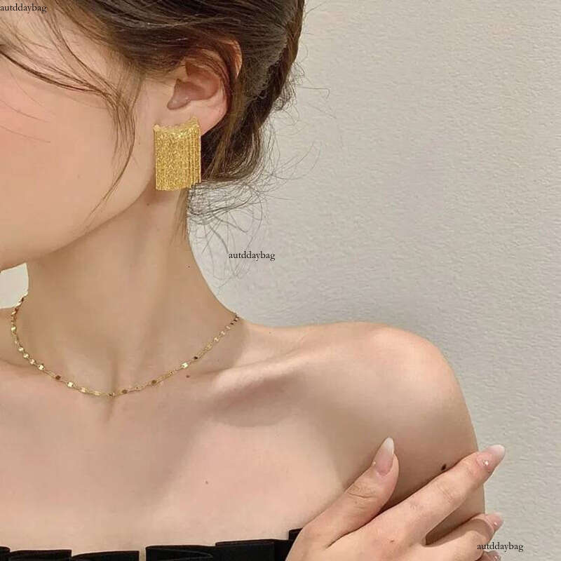 2024 Top Sell Dangle Earrings Jewelry Sterling Sier Fill Metal Chain Party Women Wedding Drop Tassels Earring For Mother Day Gift