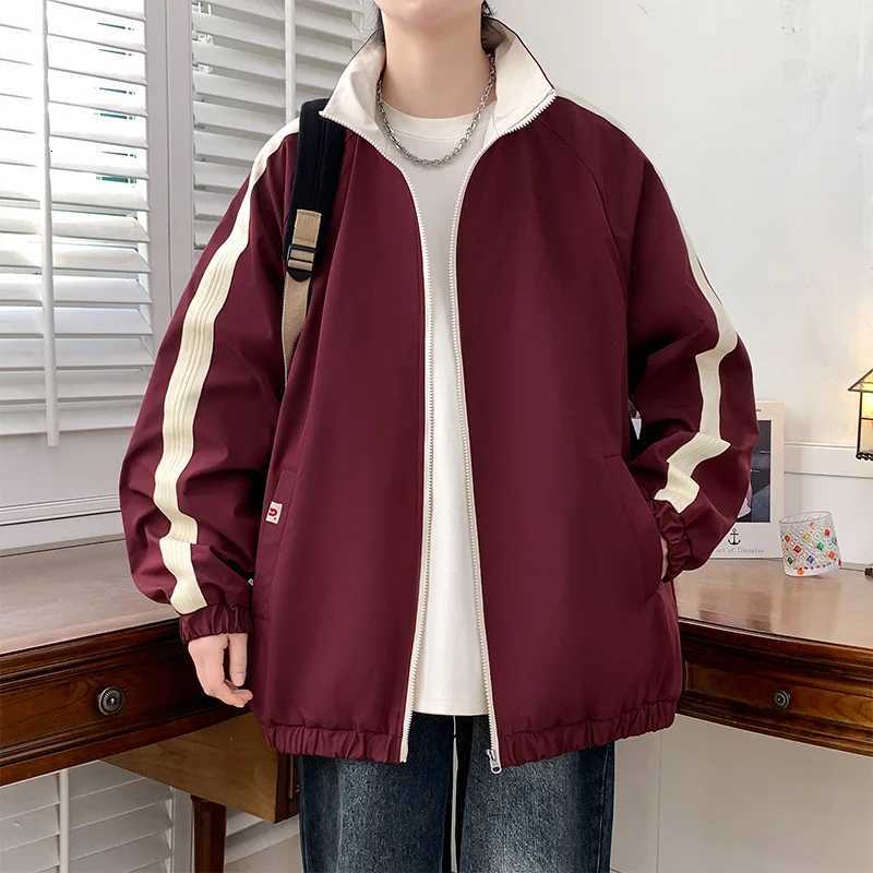 Stand Collar Quick Dry Oversize Fashion Mens Outdoor Windproof Windbreaker Loose Coat Waterproof Spring Autumn Casual Jacket W250809