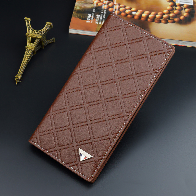 New Men's Luxury Bag Wallet Long Wallet For Men Youth Diamond Pattern Multi-card Slots Designer Bag Thin Business Soft Leather Wallet Suit Bag