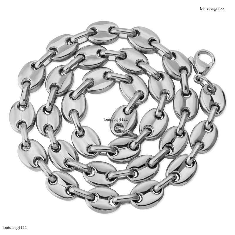 Stainless Button Hip-Hop Real Gold Plated Titanium Steel Necklace Unisex Clavicle Chain Choker