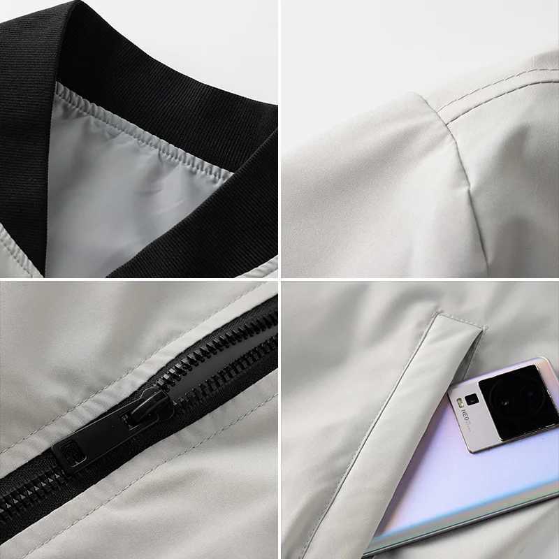 Mens Jacket Autumn Lightweight Bomber Jackets Waterproof Casual Jacket Outdoor Business Work Jacket Windbreaker Mens Clothing W250809