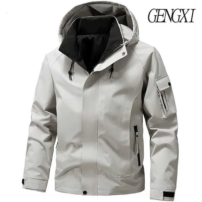 Mens Triple Defense Hooded Jacket Outdoor Camping Hiking Waterproof Softshell Workwear Jacket Pilot Tactical Windbreaker Jacket W250809