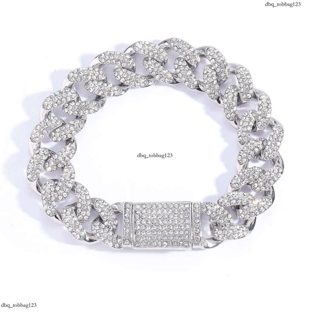 New 15mm Three Row Cuban Chain Full Dia Personality Trendy Men's Hip Hop Necklace
