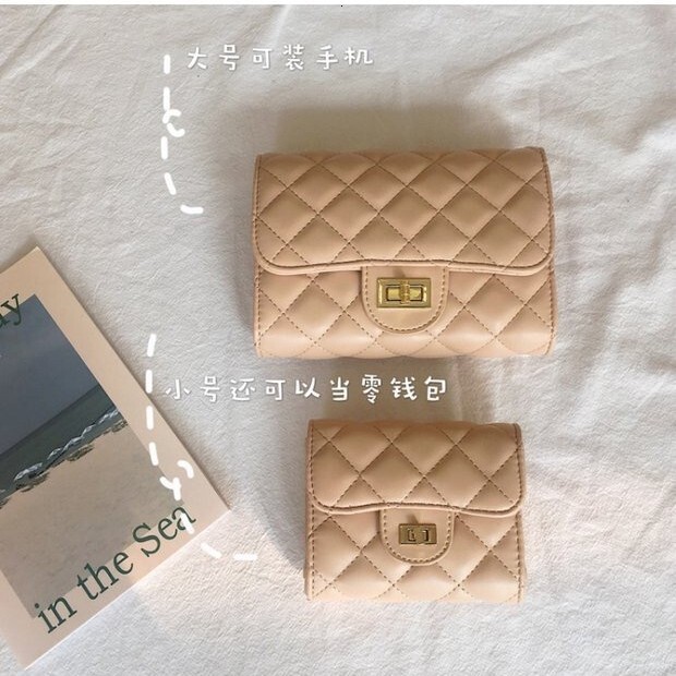 2025 New Fashionable Quilted Small Square Bag Mini Chain Bag Student Wallet Korean Crossbody Bag Free Shipping Designer Luxury Korean Edition Women�