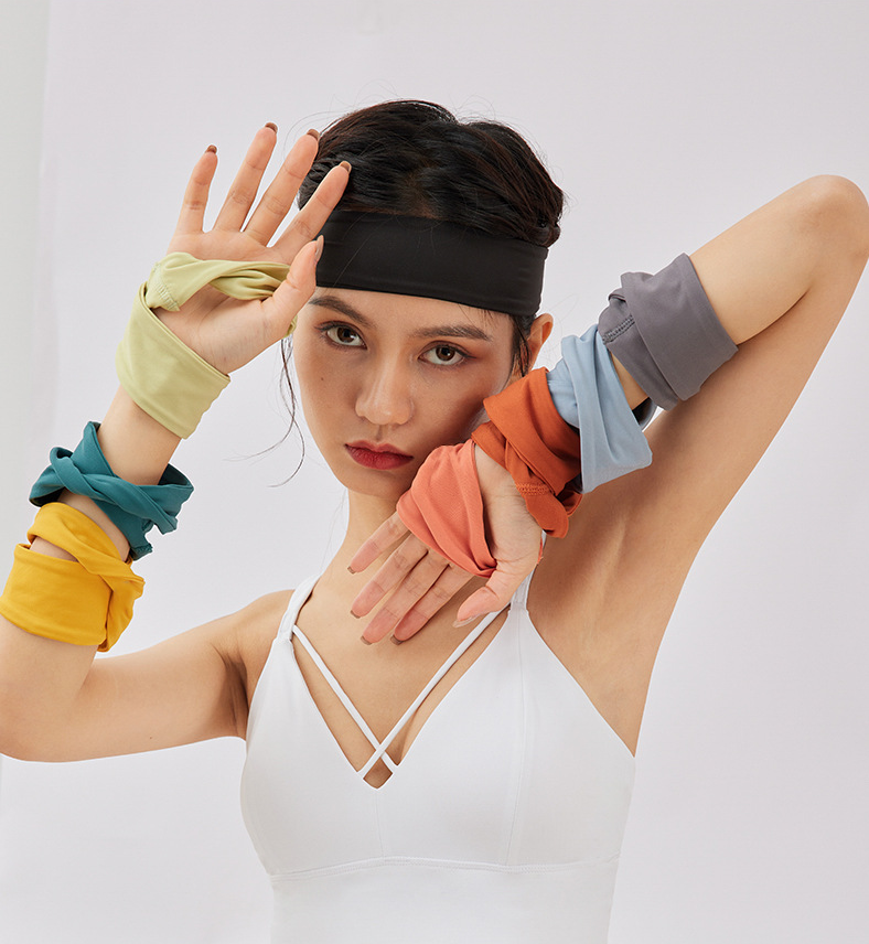 2025 New Arrival High Elasticity Yoga Headband Sweat Absorbing Fitness Hair Band for Women Breathable Summer Running Headwrap