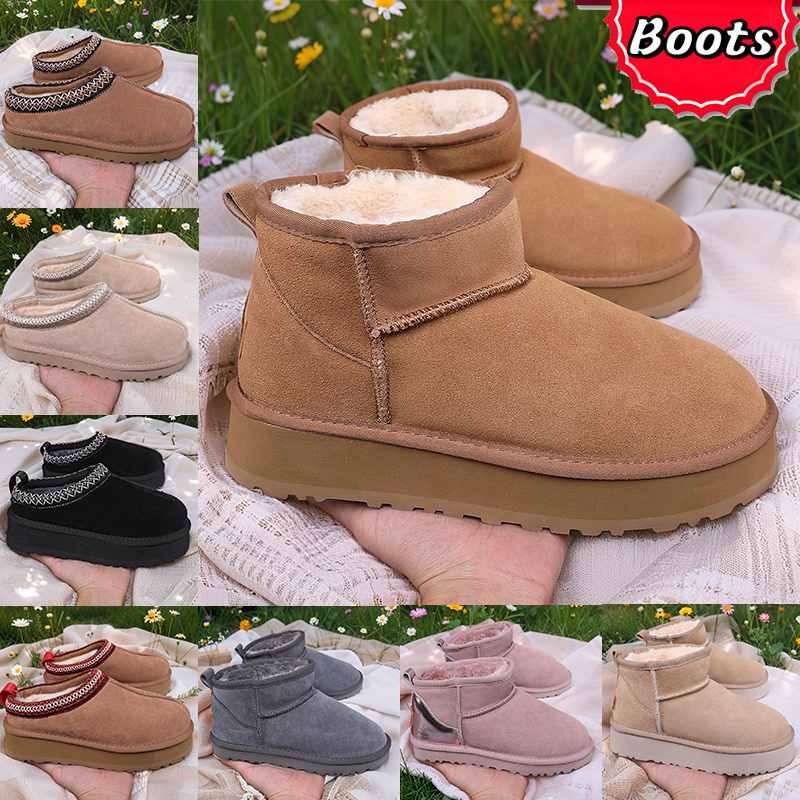 Classic Tasman Slippers Tazz Fur slides Australia ultra mini platform snow boots mens shoes Suede Shearling ankle boot winter womens designer booties