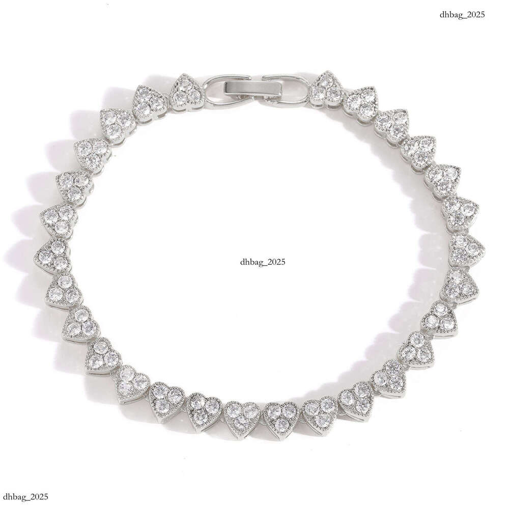 New Moissanite chain 6.5mm Wide Heart Shape Unisex Couple Personality Hip Hop Necklace