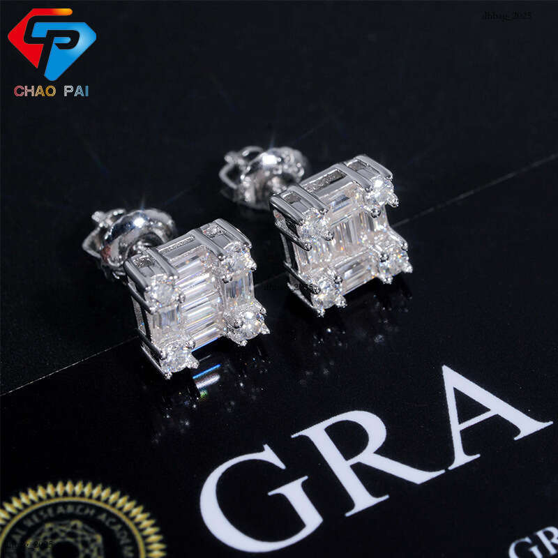ICED OUT Irregular Moissanite EarringIced Out VVS Real Gold Plating Trade Special