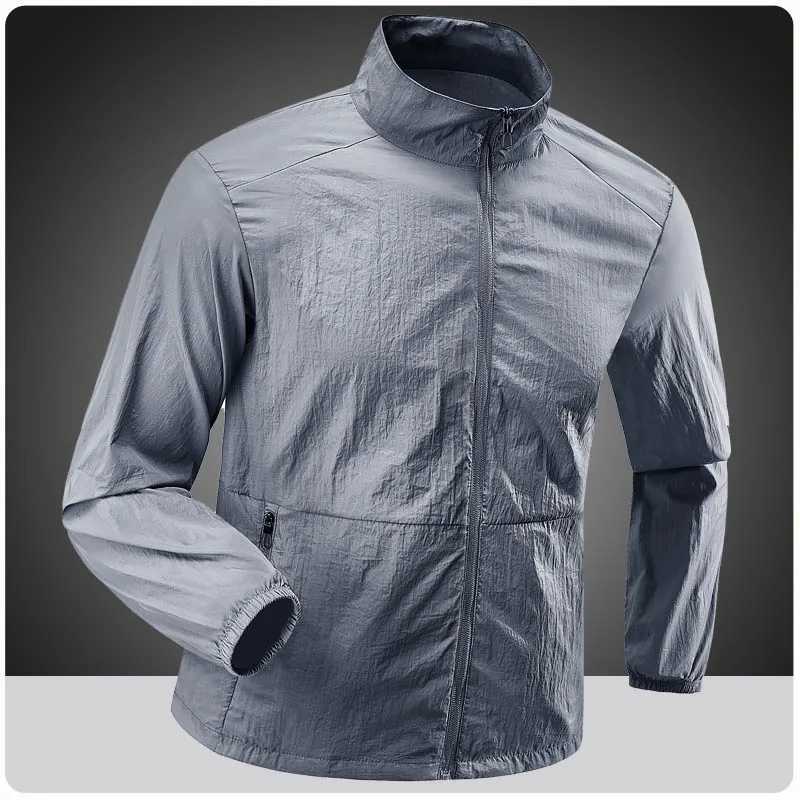 Plus Size 7XL 8XL Summer Hiking Jackets Men Fishing Cycling Hooded Gym Running Coat Outdoor Sun-Protective Thin Jacket Clothing W250809