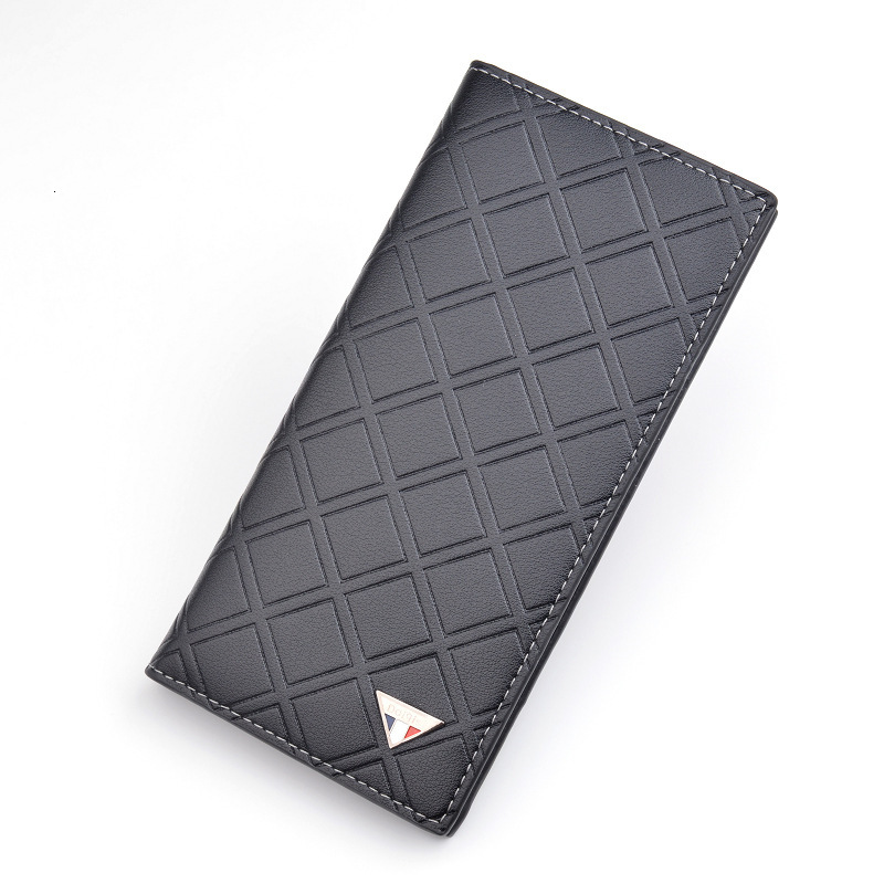 New Men's Luxury Bag Wallet Long Wallet For Men Youth Diamond Pattern Multi-card Slots Designer Bag Thin Business Soft Leather Wallet Suit Bag