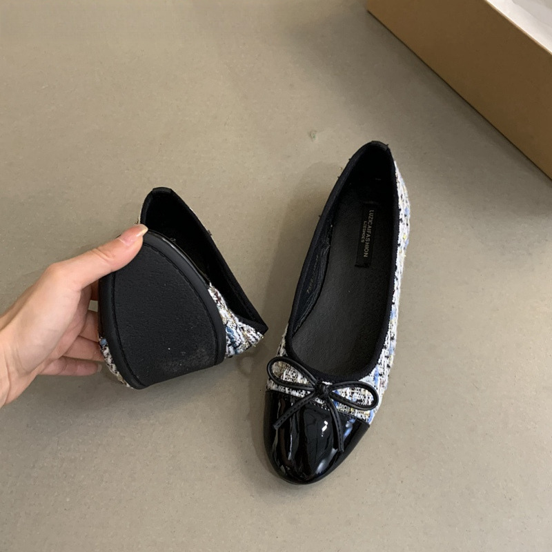 Brand Mixed Color Flats Women Slip On Casual Ballerina Soft Loafer Female Bow Knot Shoes Office Zapatillas De Mujer