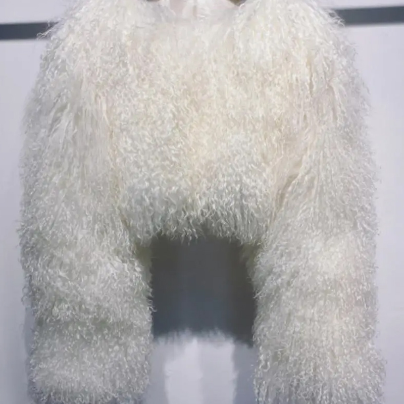 Warm Winter Mongolian-Inspired Fabric, Bordeaux Faux Sheep Fur Soft Clothing Material