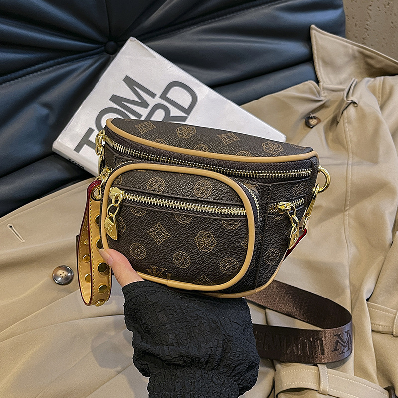 waist bags designer women 2025 Trendy 3-Way Convertible Sling Bag for Women, Chic Multi-pocket Ribbon Strap Shoulder Bag & Crossbody Purse