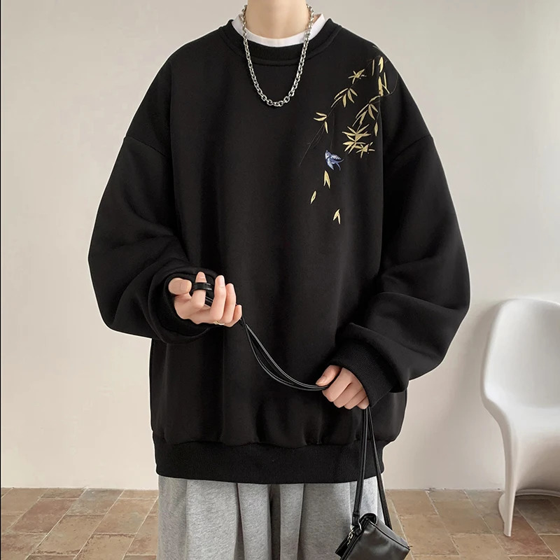 Mens Streetwear Embroidered Sweatshirt High Quality Hoodie Unisex Pullover Men Clothing RedBlackApricot y250729