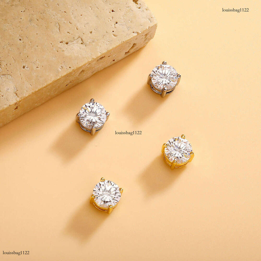 Hip Hop 4-8MM Black Round Zircon Personality Non-Pierced Strong Magnetic Earrings Trendy Ear Jewelry