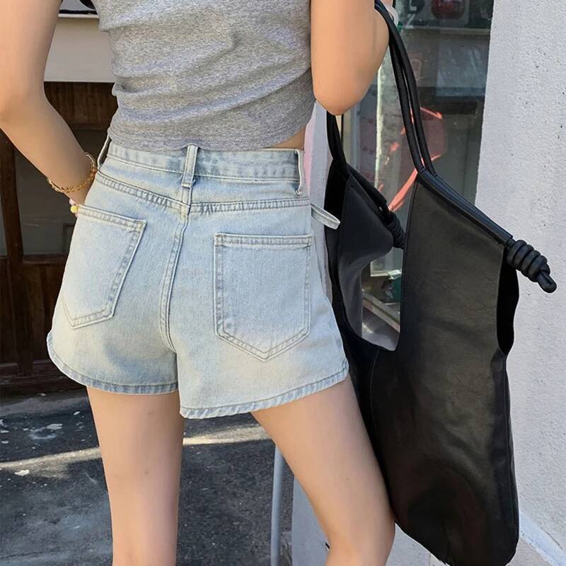 2025 Summer New Women's Irregular Mini Shorts Short Skirt Strap High Waist Shorts fashion Women's Fashion Street Wear A-line Cowboy Skirt Fe