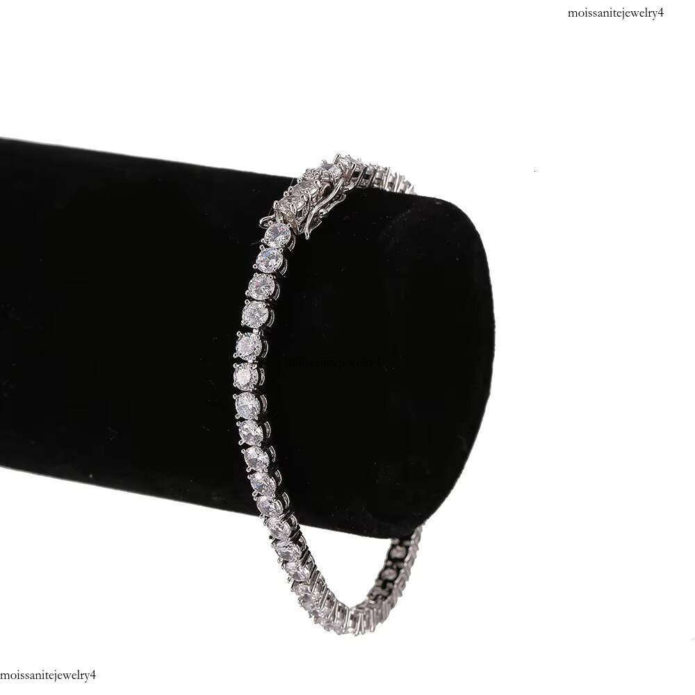 Wholesale Price 2.0mm Hip Hop Fine Jewelry Moissanite Dia Necklaces Sier Iced Out Tennis Chain Bracelets