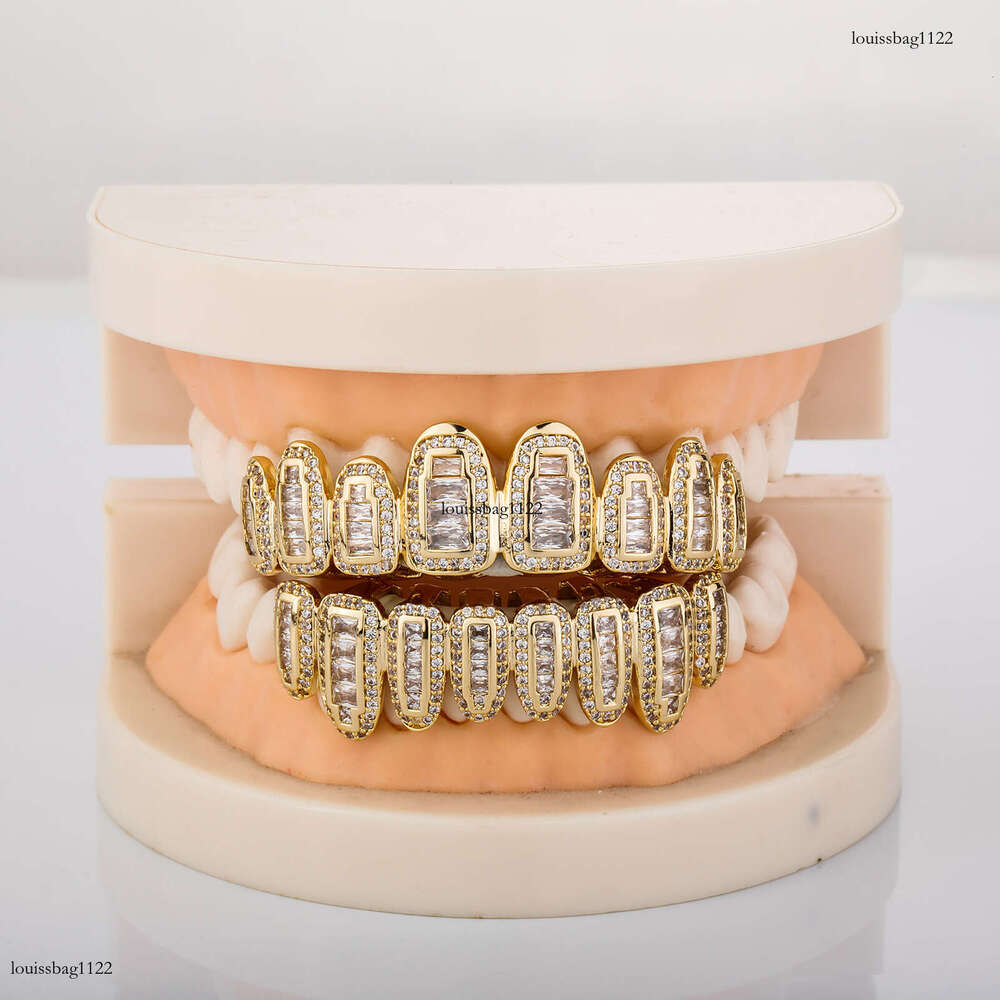 Hip-Hop Decorative Micro Paved Zircon Fang Set Braces Rap Trendy Fashion Accessories
