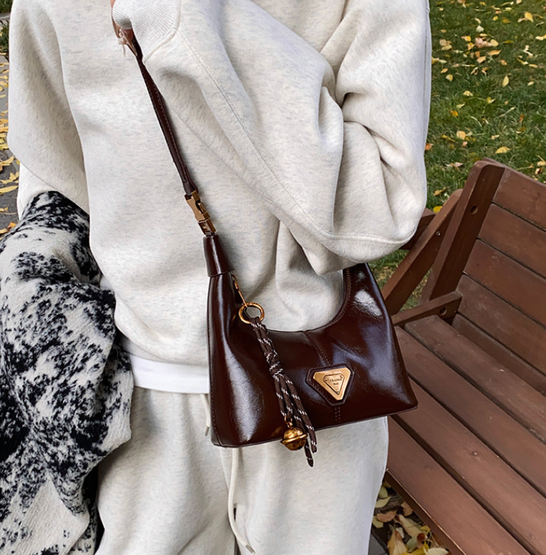 Free shipping autumn and winter super popular niche women's bag, 2025 new style, fashionable and versatile design, crossbody dumpling bag, exquis