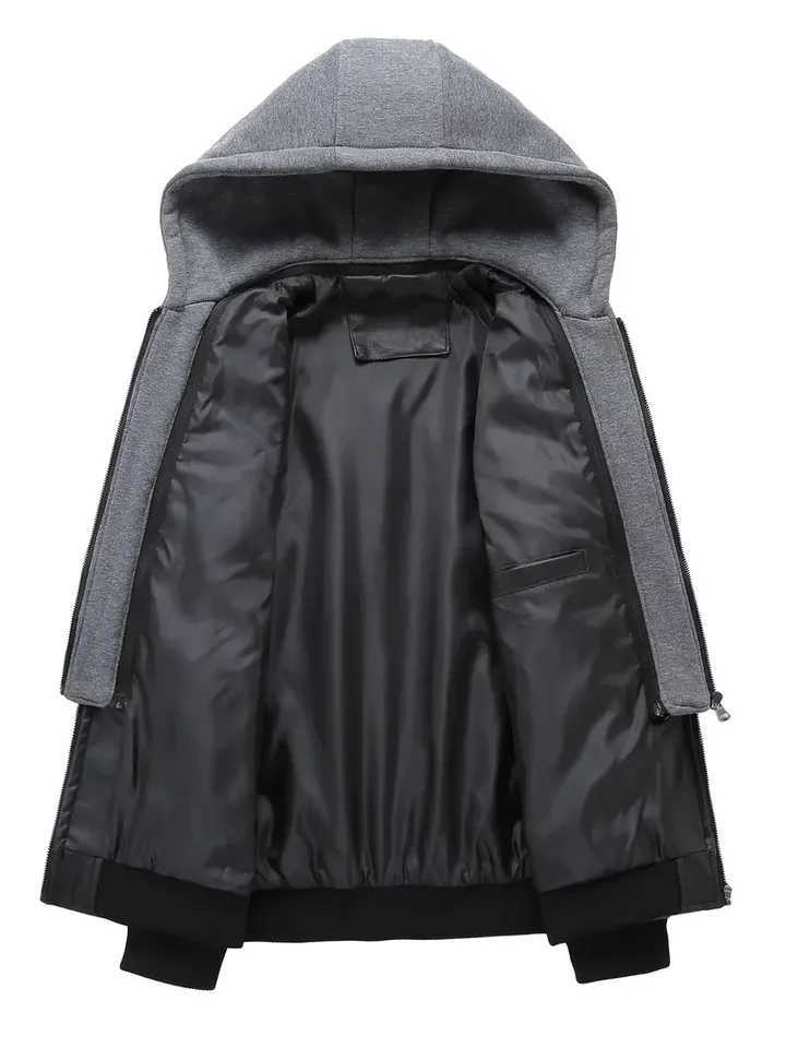 Motorcycle Leather Jackets Men Casual Fashion Motorcycle Coat Slim Fit Lapel PU Jackets Autumn Windproof Leather Coat Men W250809