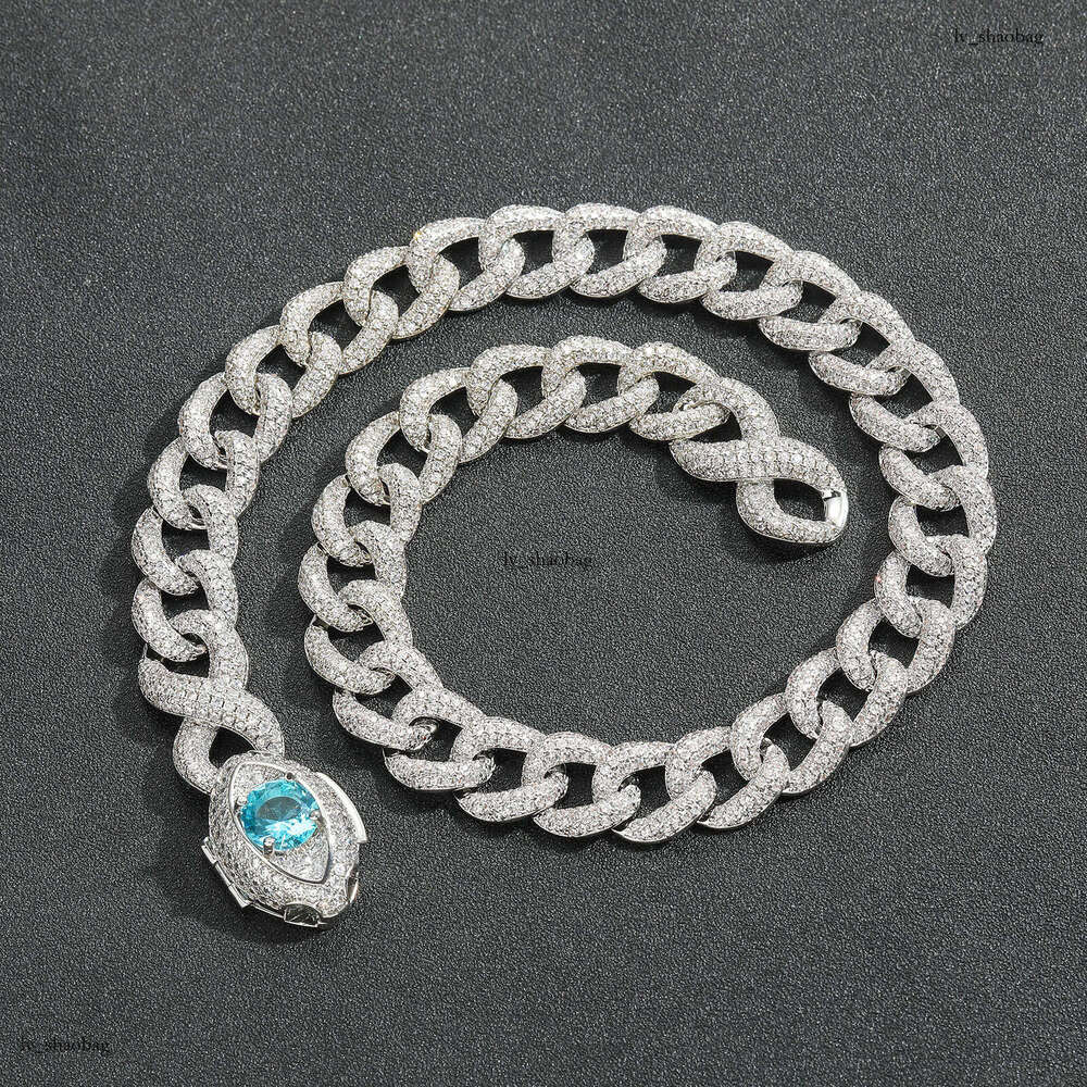 for Men 16MM Eye Cuban Versatile Layered Clavicle Chain Street Style Hip Hop Necklace Niche Accessories