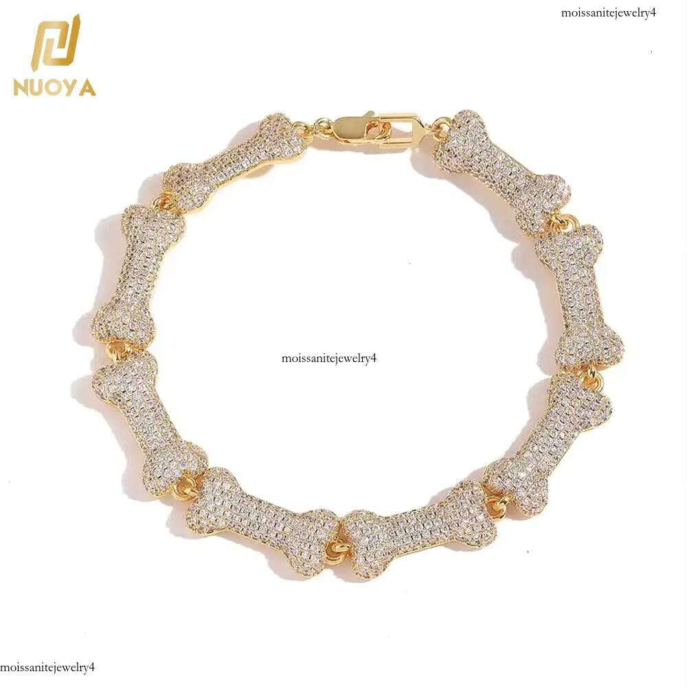 Fashion 10mm Width Brass Hotsale Micro Zircon Paved Bling Thin Sier Cuban Bracelet for Women