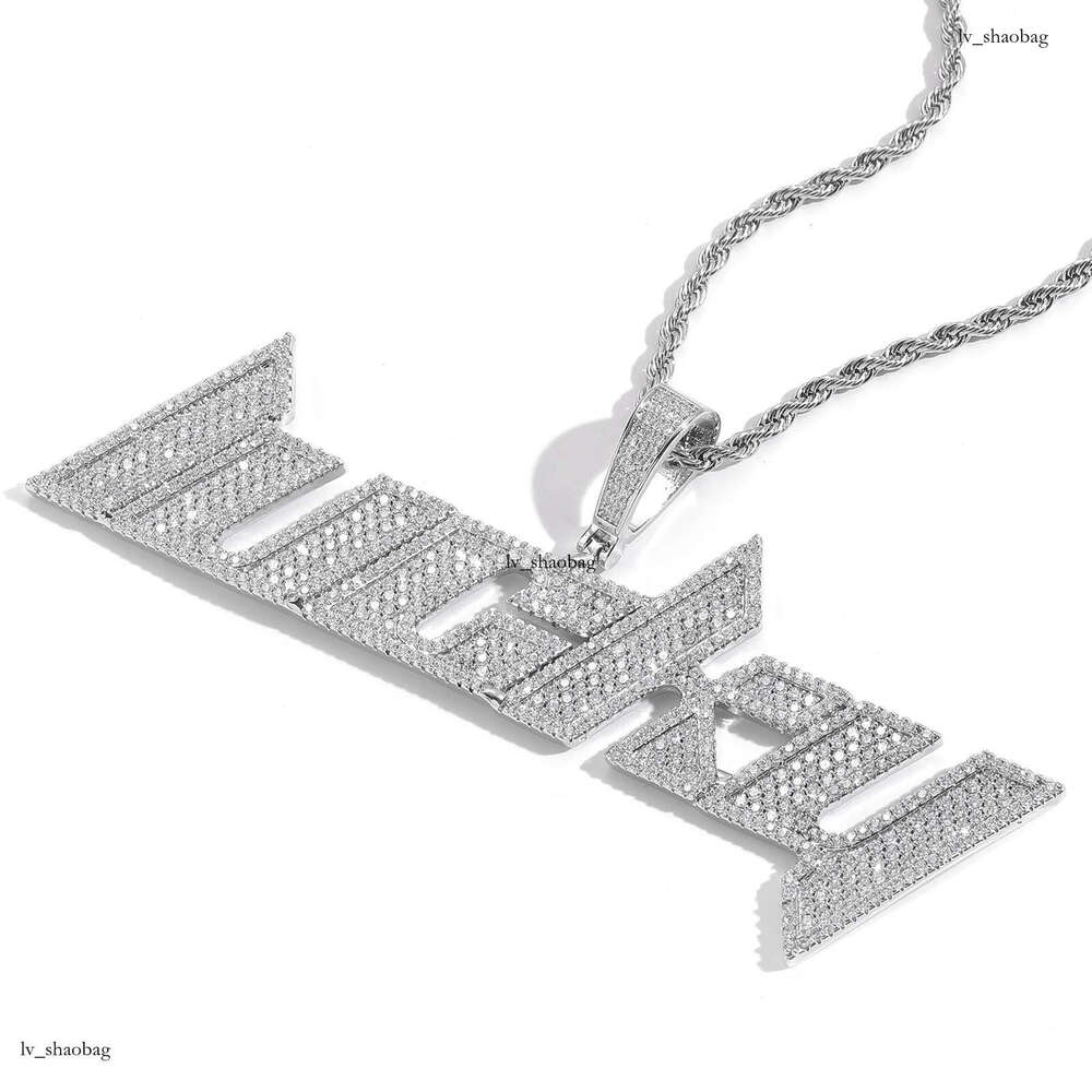DIY Custom Splicing Blade Letter Combination Necklace Pendant Unisex Personalized Hip Hop Accessories