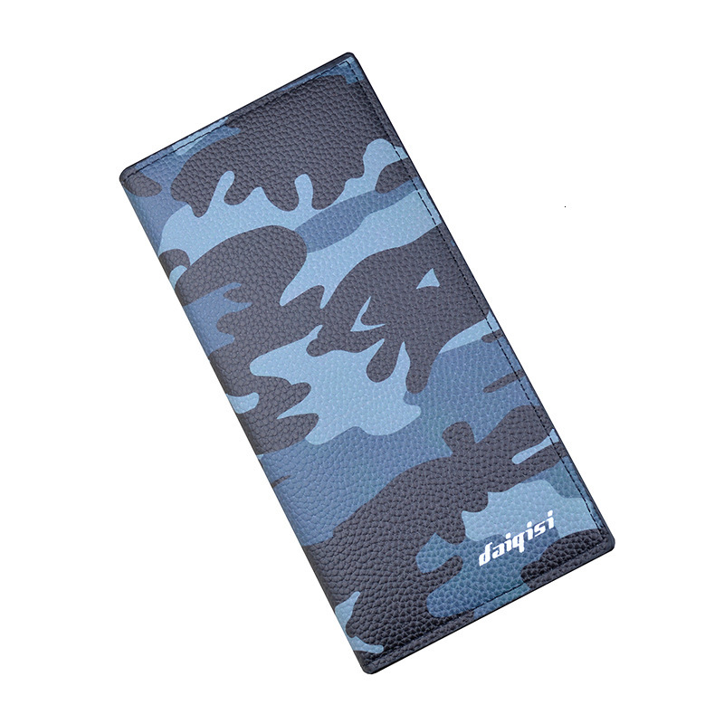 New Men's Wallet Long Wallet Fashion Luxury Bag Camouflage Multi-card Slot Wallet Large Capacity Soft Designer Bag Leather Wallet Suit Bag