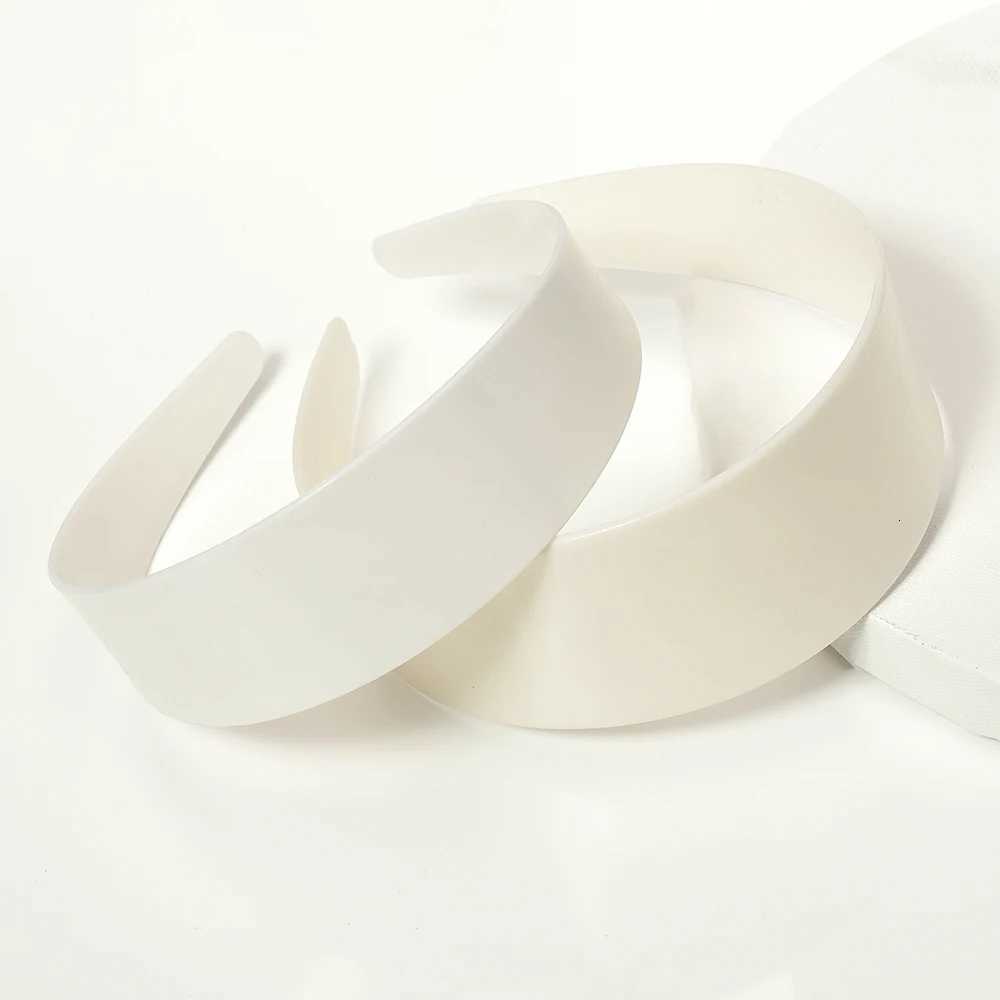 5 Pieces of Black Flat Wide Border Plastic Bands Korean Simple Bands Handmade Hair Accessories Band DIY Accessories Y250809