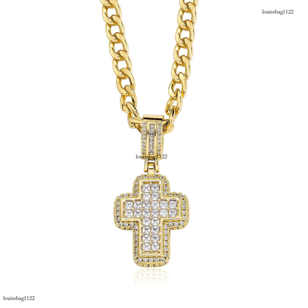 Niche Gold-Plated Heart NK Collarbone Chain Metal Hip-Hop Accessories Cross Pendant Necklace for Women