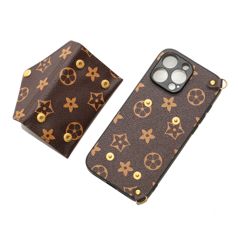 Elegant Patterned Leather Case Compatible with iPhone Models: A Protective Accessory That Looks Great Too!