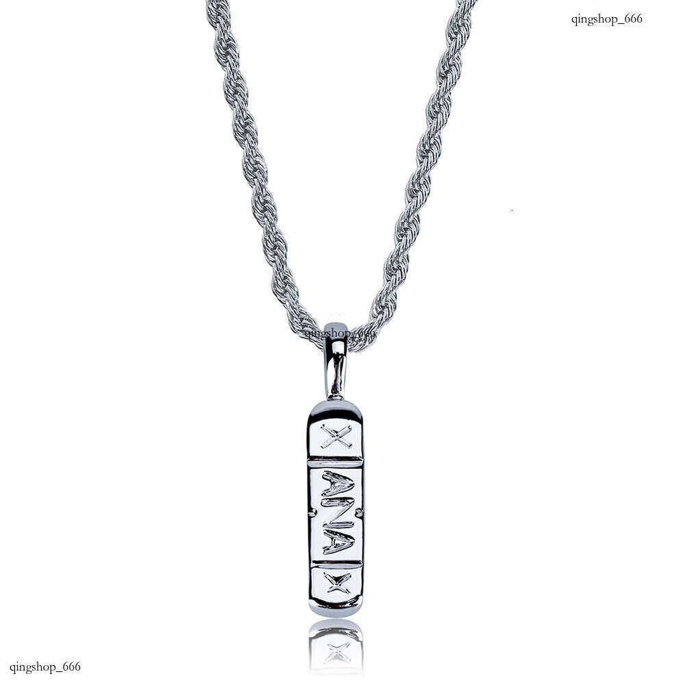 Jewelry INSXANAX Men's Necklace Real Gold Plated Hip Hop Pendant