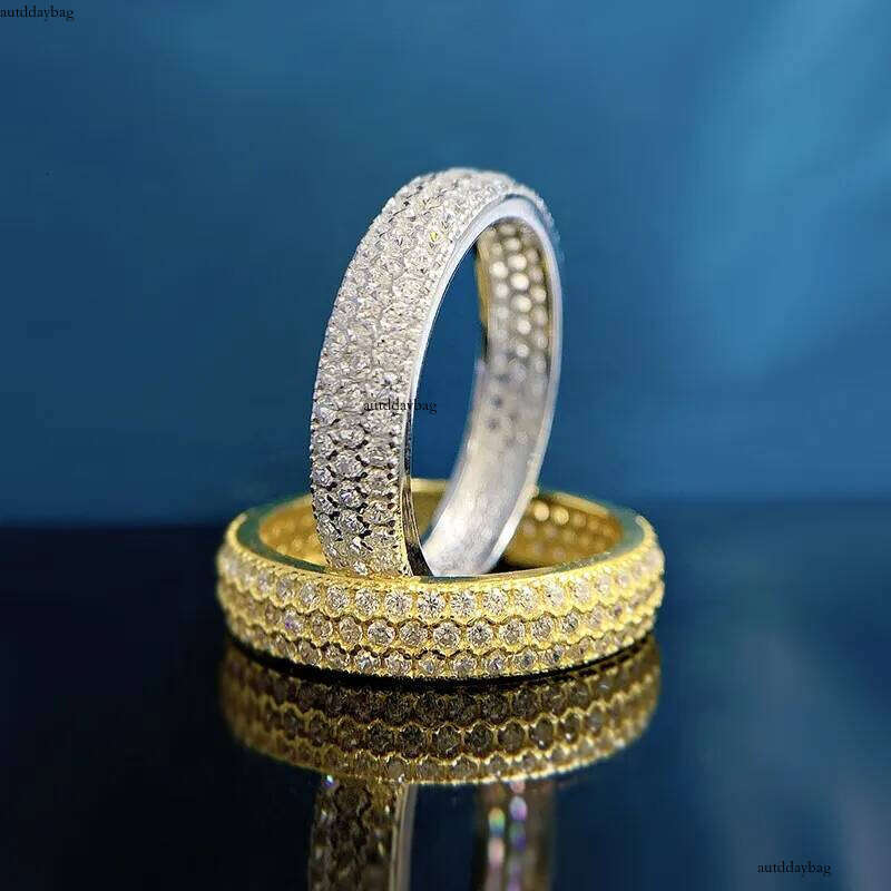 Choucong Ins Top Sell Wedding Rings Jewelry Genuine 100% S Sterling Sier Pave White Sapphire CZ Dia Party Stack Women Engagement Band Ring Gift