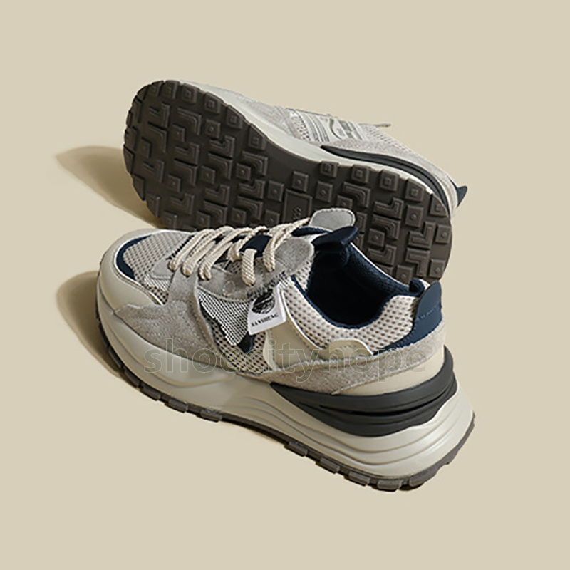 new retro sneakers running shoes lightweight trainers fashion colorblocked soft soled outdoor non-slip breathable mesh sneaker free shipping shoes