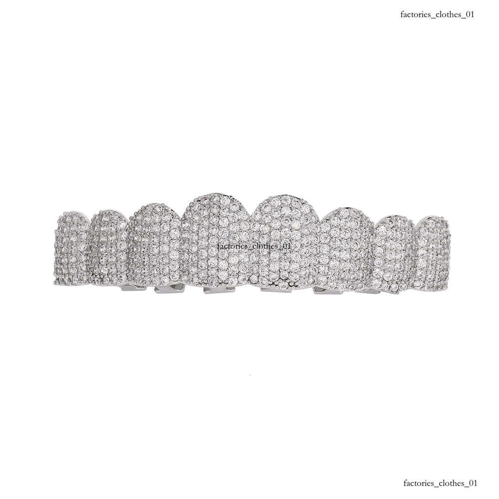 Special Price Zircon Full Dia Eight TEMU Hip-Hop Halloween Jewelry Rap Teeth Wholesale