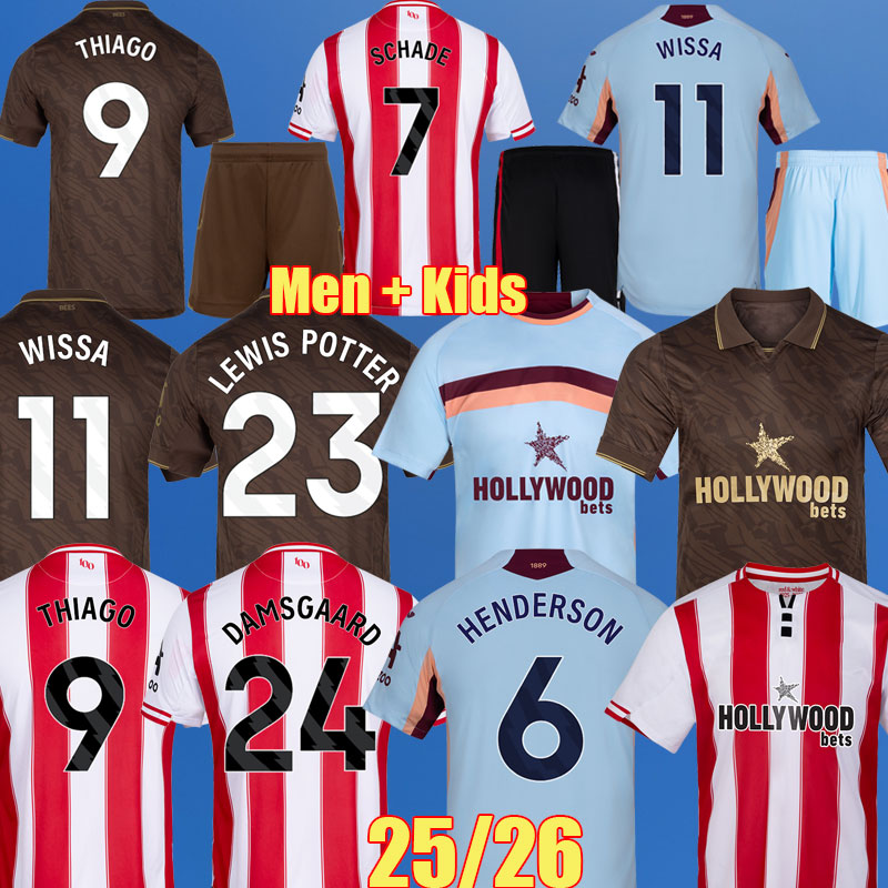2025 2026 Brentforded FC NORGAARD SCHADE THIAGO WISSA Soccer Jersey LEWIS POTTER DAMSGAARD JANELT NUNES CARVALHO Football Shirt 25 26 NORGAARD Men kit kids 331