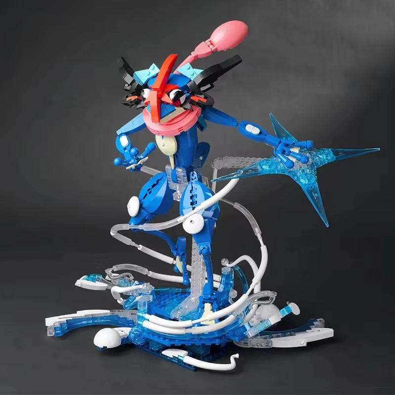 Pokemon Anime Super Charizard X Building Blocks Ash's Greninja of Koga Ninja Movies Model Bricks Diy Toys For Kids Holiday Gifts