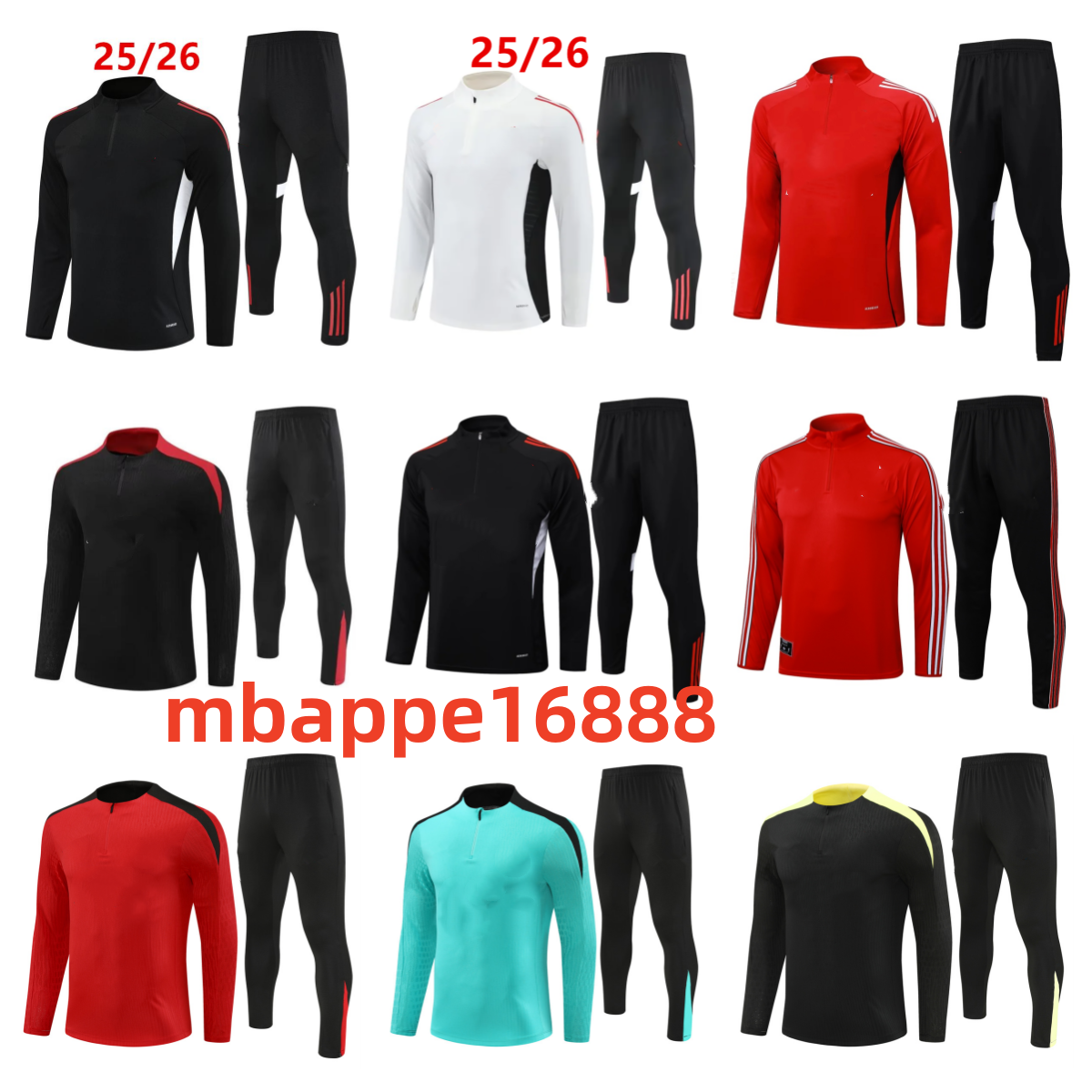 2025 26 football chandal tracksuits training survetement foot kit retro Mixed Team Soccer Jerseys football mens and kids maillot camisetas tuta uomo calcio