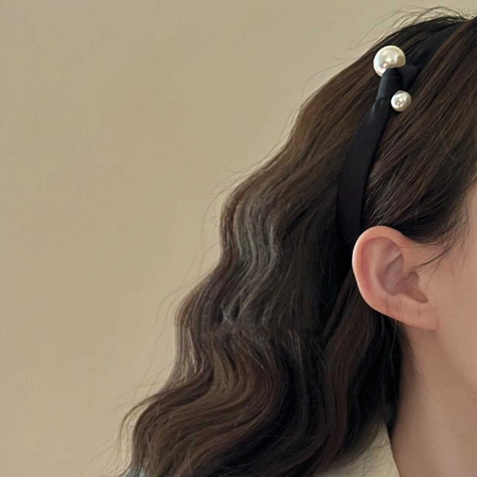 PROLY New Fashion Wen Haiand Side Knot Pearls Band Narrow Side Hair Accessories for Girls Y250809