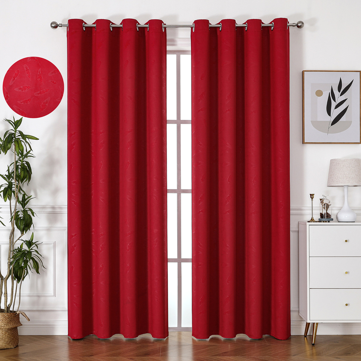 YL-36959 thick double-sided linen blackout curtain project hotel school sound insulation heat insulation blackout cotton linen curtain finished produc