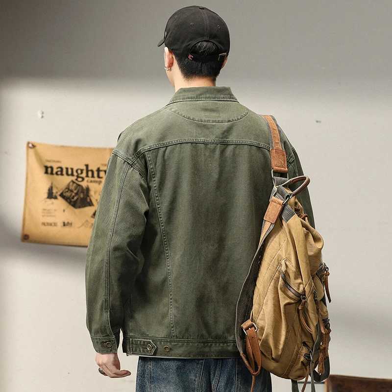 2023 Autumn Winter Mens Denim Jacket Premium Mens Plus Size Denim Jacket Fashionable Multi Pocket Loose Mens Hip Hop Denim W250809