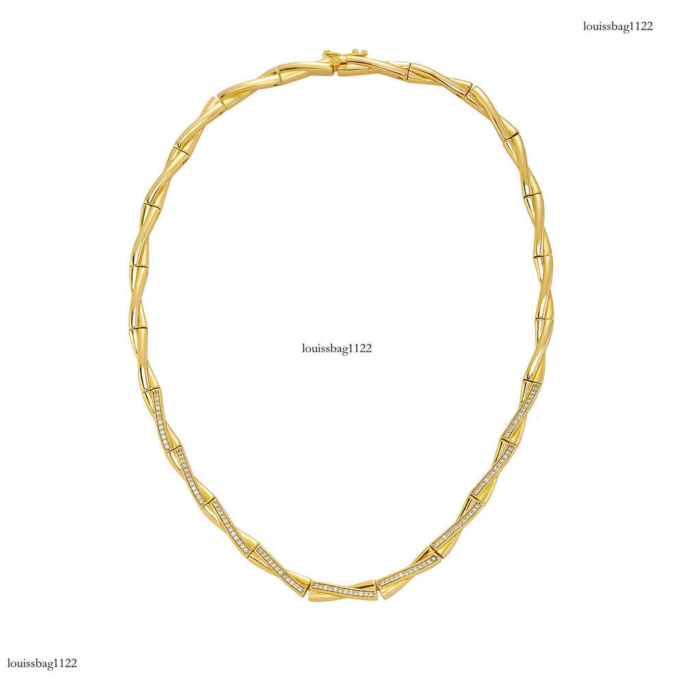 New Chinese Fine Bamboo Knot Necklace Sterling Silver Moissanite chain Cuban Chain Fashion Simple Personality National Style Choker Jewelry