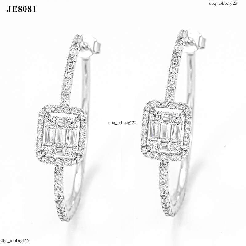 ICED OUTins Minimalist Hollow Cubic Zirconia Earrings Elegant Simple Sier Jewelry