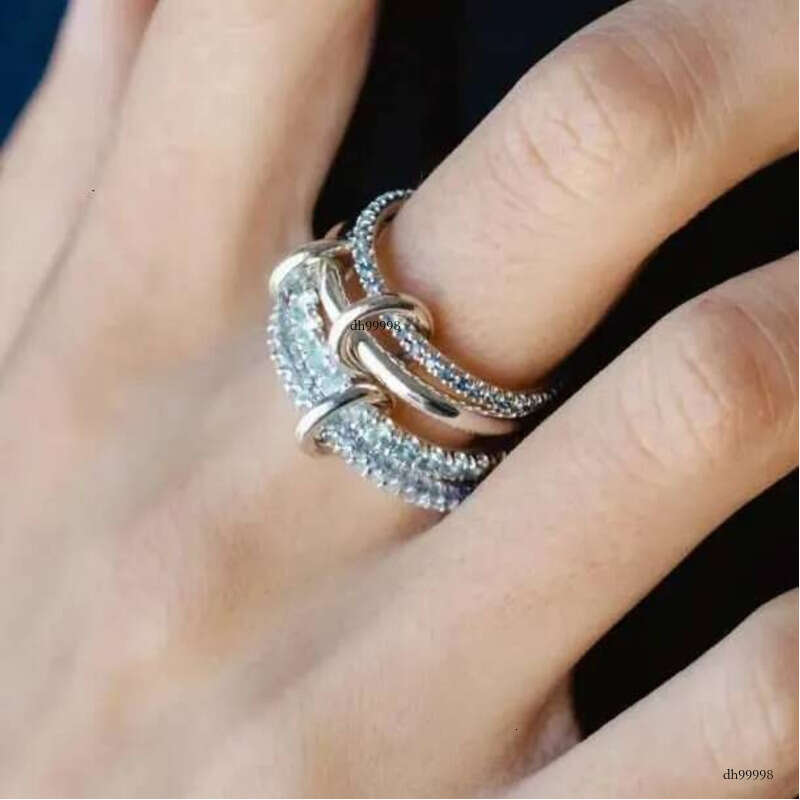Women ring Iris Petunia Aqua Gemini Spinelli Kilcol rings brand designer New in fine jewelry gold and sterg sier Hydra kedH912