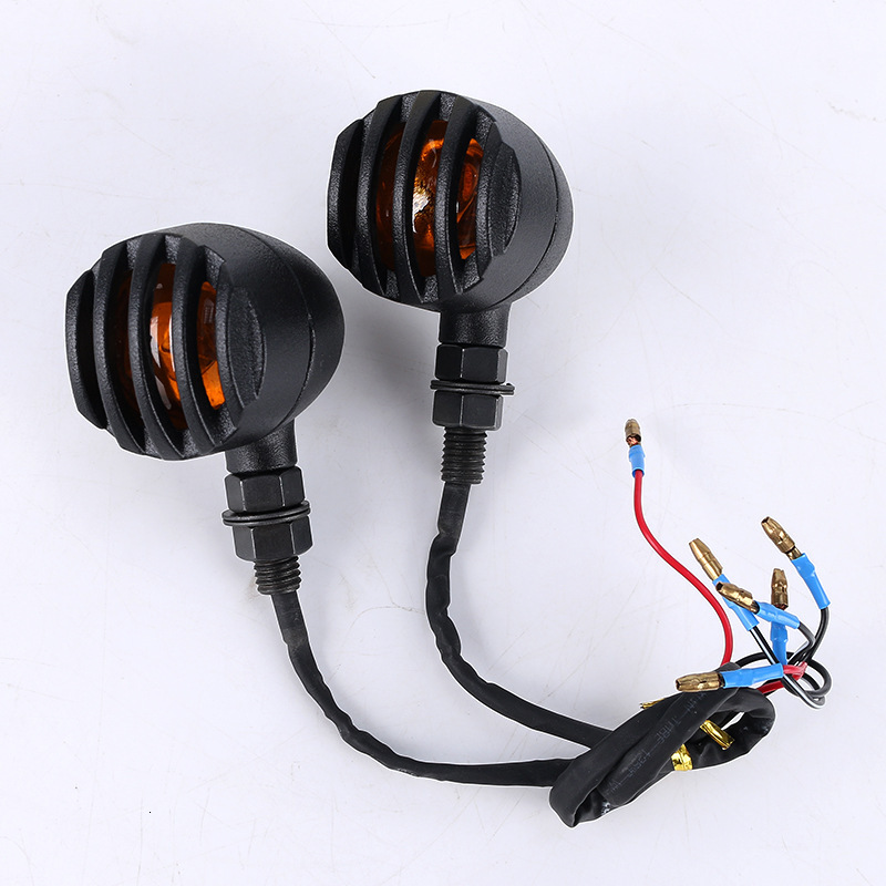 12V Retro Motorcycle Turn Signal Fender LED Bulbs Harley-Style Prince Motorcycle Electric Conversion Parts Scooter