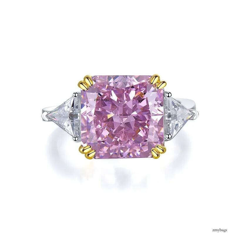 2025 Choucong Elegant Sparkling Jewelry Genuine 100% S Sterling Sier Ice Cut Multicolor Moissanite Dia Eternity Party Lady Aquamarine Wedding Ring Gif