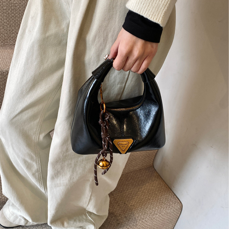 Free shipping autumn and winter super popular niche women's bag, 2025 new style, fashionable and versatile design, crossbody dumpling bag, exquis