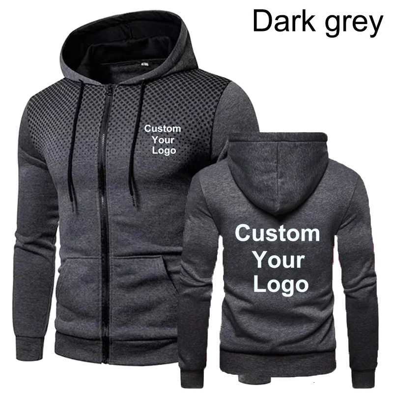 Fashion Custom Your Zipper Jacket Outdoor Sportswear Long Sleeve Men Personality Printing Sweatshirts W250809